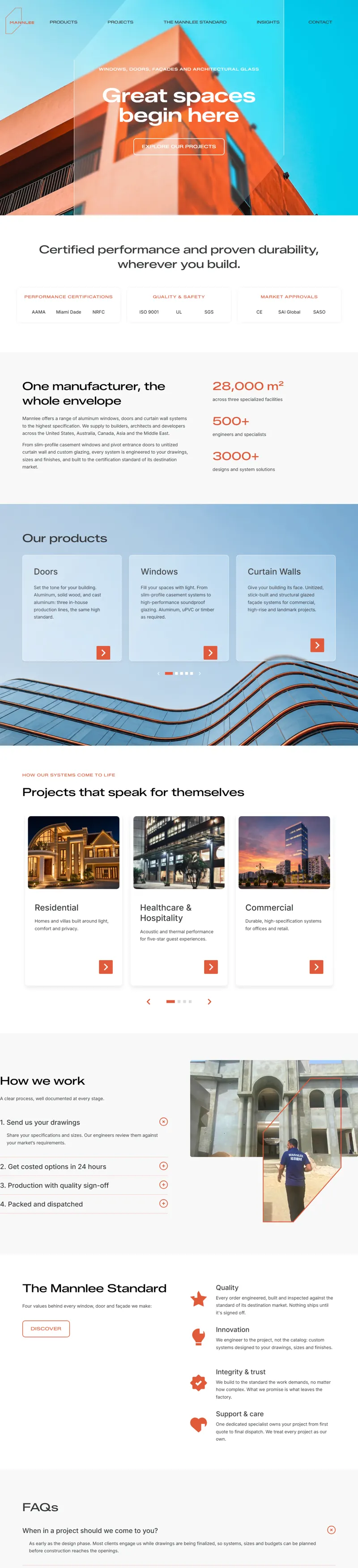 Mannlee | Top Door And Window Manufacturer In China 网页长截图
