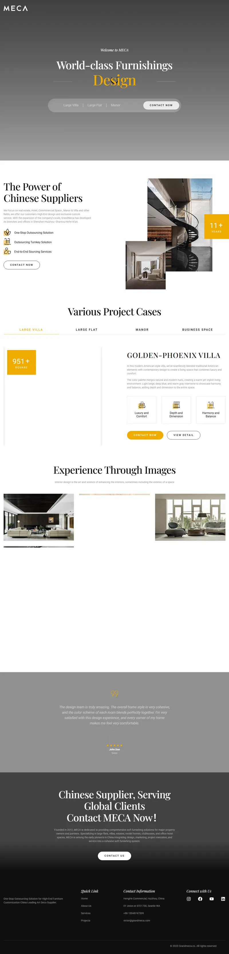 MECA Furnishings Design 网页长截图