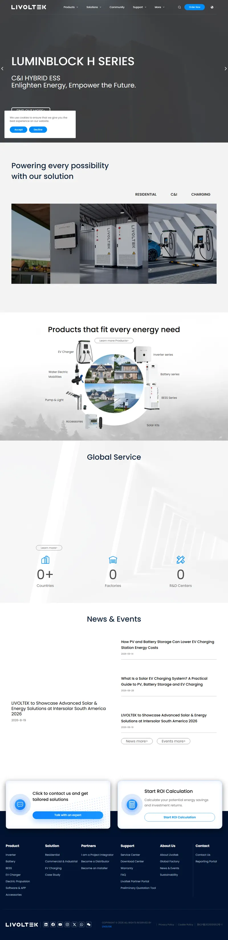 Livoltek | Innovative Solar Power Systems & Clean Energy 网页长截图