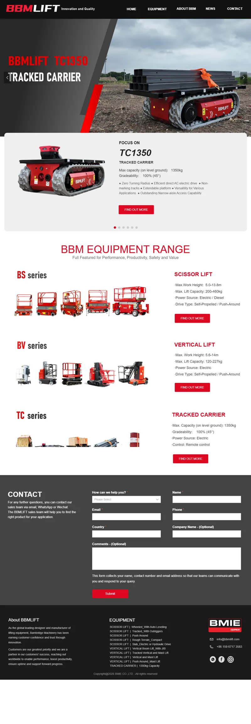 Bambridge Machinery 网页长截图
