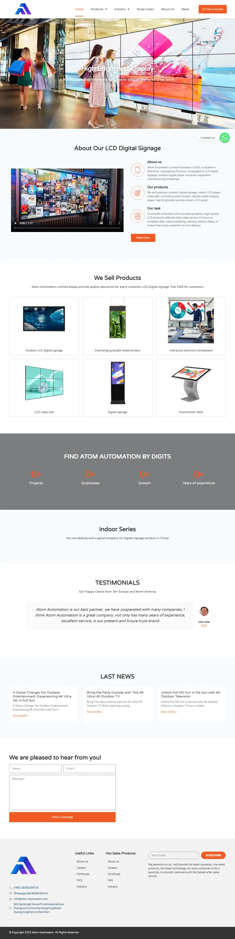 Atom Automation Limited 网页长截图