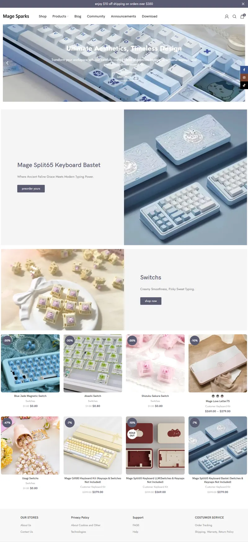 magesparks.com 网页长截图